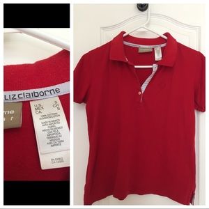 Liz Claiborne Lizwear Red Polo Shirt